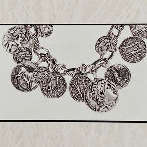 SIlpada sterling silver coin bracelet B1624